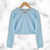 Buzo Crop Celeste Rustico