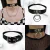 Choker Doble Aro Simil Cuero