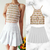 Conjunto Top + Pollera Tableada