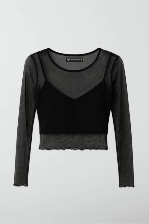 Crop Tul Con Top Lycra - comprar online