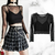 Crop Tul Con Top Lycra Manga Larga