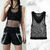 Musculosa Red Negra Con Capucha