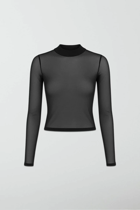 Media Polera Tul Black Manga Larga - comprar online