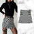 Pollera Checker Tubo Doble Hebillas