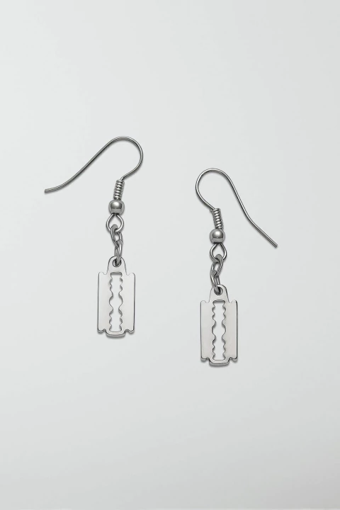 Aros Razor Plateados Unisex - comprar online