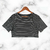Remera Crop Rayada Oversize en internet