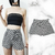 Short Checkered Lazo Fibrana