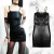 Vestido Engomado Cinto Hebilla