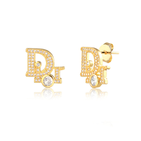 Brinco CD Inspired Banhado a Ouro 18K - comprar online