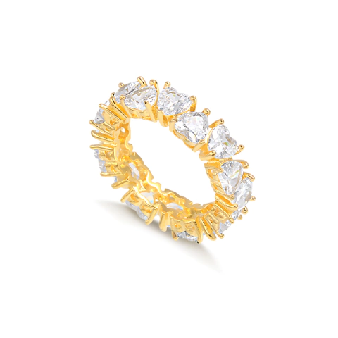 Aparador Maxi Corações Cravejados Banhado a Ouro 18K