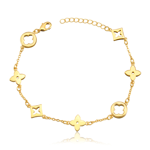 Pulseira Monogramas Banhada a Ouro 18K