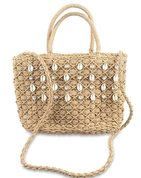 Bolsa de Palha Búzios e Zircônias - comprar online