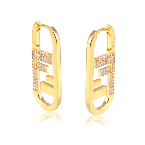 Brinco F Banhado a Ouro 18K