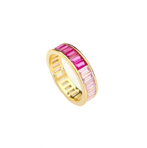 Anel Aparador Pink Banhado a Ouro 18K