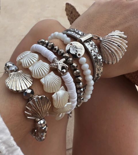 Mix de Pulseiras Mar de Prata - comprar online