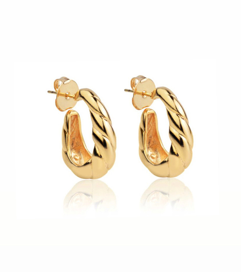 Brinco Croissant Banhado a Ouro 18K
