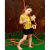 Conjunto de Verão com Shorts Preto e Bata Estampa de Banana