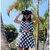 Conjunto Shorts Saia e Cropped Regata Tabuleiro - comprar online
