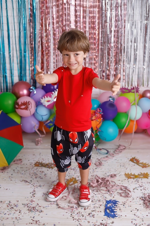 Calça Saruel Homem Aranha Preta - comprar online