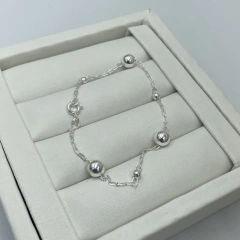 PULSEIRA FEMININA (ESFERAS P/G) | PRATA 925 - comprar online