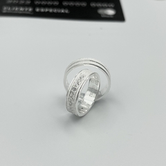 Imagem do ALIANÇA 5MM (15 PEDRAS) | PRATA 950
