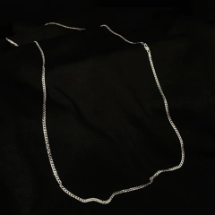 CORRENTE GRUMET 2,5mm + PINGENTE LACOSTE | PRATA 925 na internet