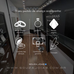 Imagem do Aliança 2mm diamantada (CANTO LISO) | PRATA 950 [ENVIO FULL]