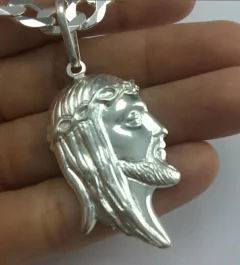 PINGENTE FACE DE CRISTO 3740 - 4,50CM X 2,50CM | PRATA 925