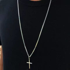 Corrente Gucci 3mm + Crucifixo | PRATA 925 - comprar online