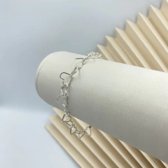 PULSEIRA ELO CORAÇÃO (G) | PRATA 925