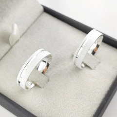 aliança 4mm (c/ canal lateral) | PRATA 950 na internet