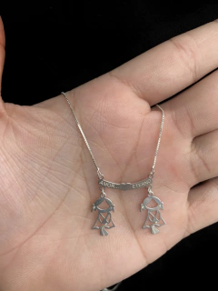 Gargantilha mãe e filha | PRATA 925 - comprar online