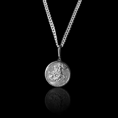 PINGENTE MEDALHA SÃO JORGE M | PRATA 925