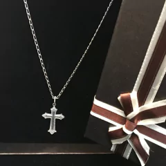 Corrente 1x1 + Crucifixo | PRATA 925