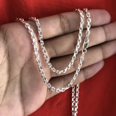 corrente cartier cadeado 4mm | PRATA 925