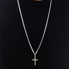 Corrente Gucci 3mm + Crucifixo | PRATA 925