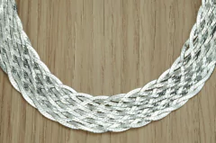 Gargantilha trançada 11 fios | PRATA 925