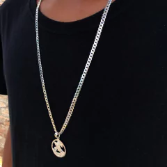 Corrente Grumet 5mm + Pingente São Jorge | PRATA 925 na internet