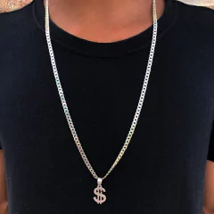 Corrente Grumet 5mm + Ping. Cifrão | PRATA 925