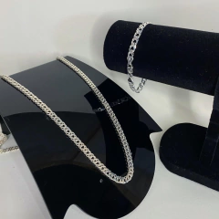 CONJUNTO ELO DUPLO 6mm | PRATA 925 - comprar online