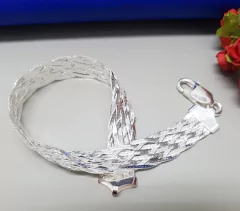 Pulseira Trançada 8 Fios | PRATA 925 - comprar online