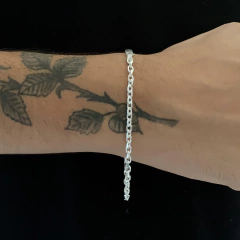 Pulseira Cartier cadeado (3mm) | PRATA 925 - comprar online