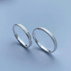 Aliança 2mm diamantada (CANTO LISO) | PRATA 950 [ENVIO FULL] - loja online