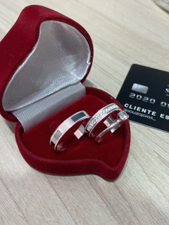 Imagem do ALIANÇA 4MM (15 PEDRAS) | PRATA 950 [ENVIO FULL] (COD 1547)