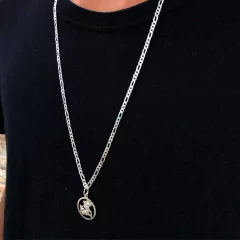 Corrente 3x1 3.5mm + Ping. São Jorge | PRATA 925 - Souza Joias ® | Desde 2018 | Prata 925/950