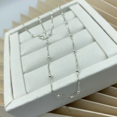 GARGANTILHA VENEZIANA C/ ESFERAS | PRATA 925 - comprar online