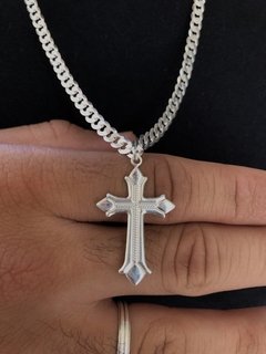 Conjunto Grumet 5mm + Cruz Medieval | PRATA 925 - Souza Joias ® | Desde 2018 | Prata 925/950