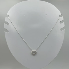 GARGANTILHA CORAÇÃO VAZADO P (CRAVEJADO) | PRATA 925 - comprar online