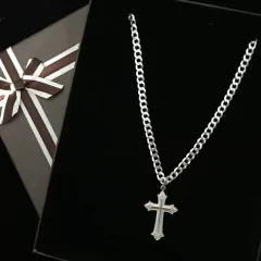 Corrente Grumet 5mm + Crucifixo | PRATA 925