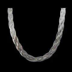 Gargantilha Trançada 5 fios | PRATA 925
